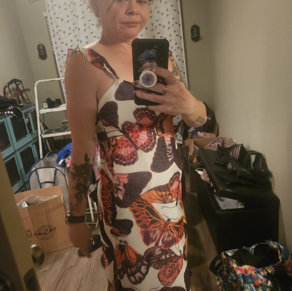 Betsey johnson used great condition butterly dress medium